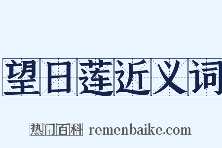 望日莲近义词是什么意思的图片